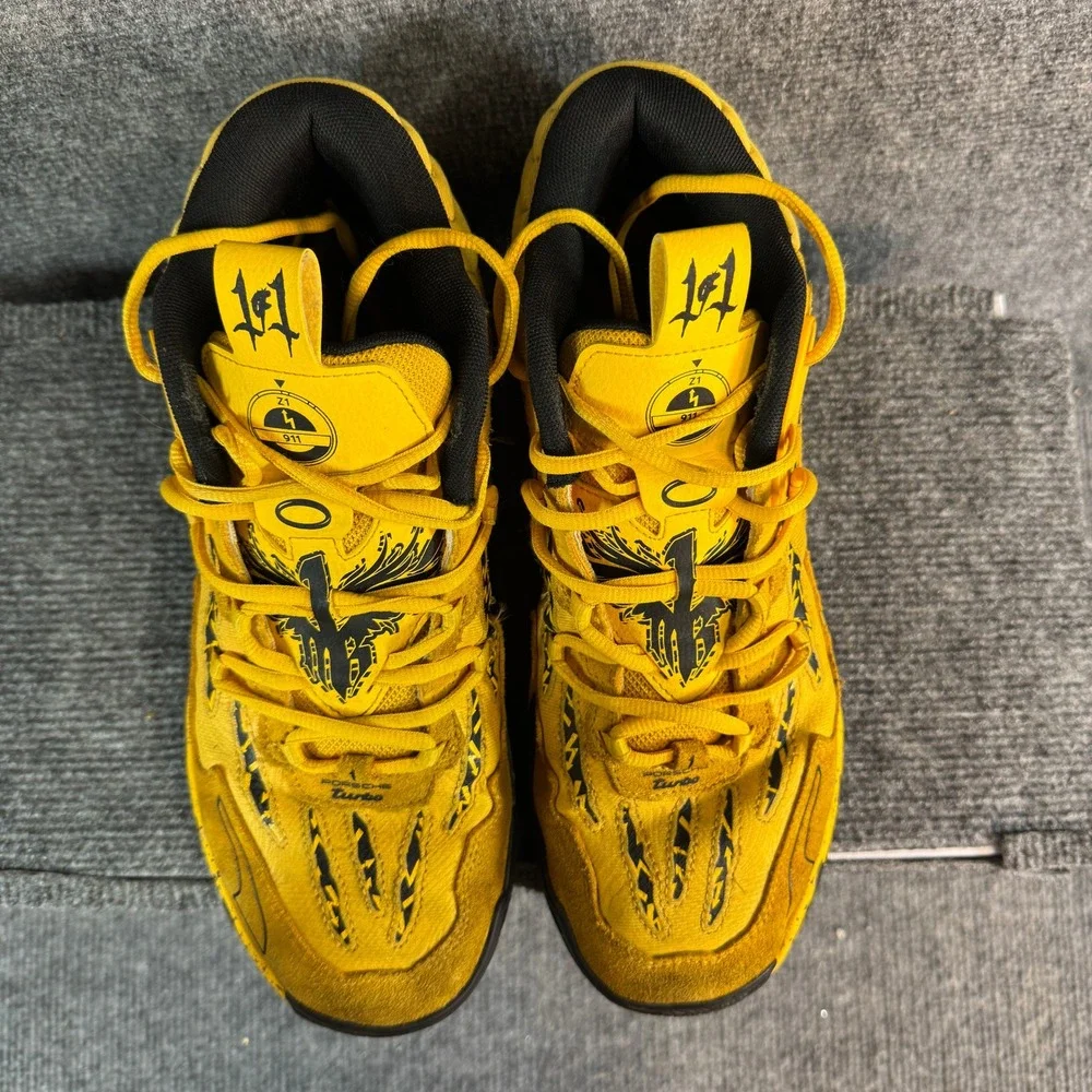 Puma MB.03 LaMelo Ball x Porsche Yellow Black Basketball Shoes 30986 Mens 10